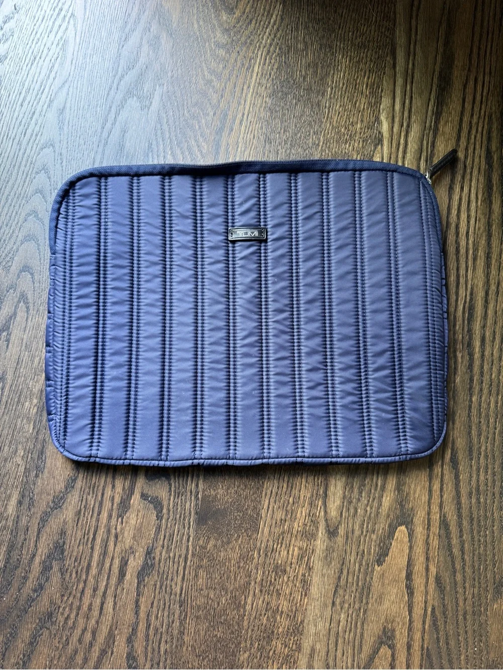 Tumi Quilted Dark Blue Laptop Sleeve
